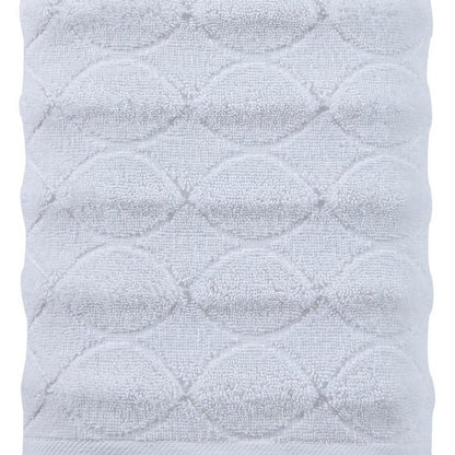 White Jacquard Turkish Cotton 27" X 54" Bath Towel HomeRoots