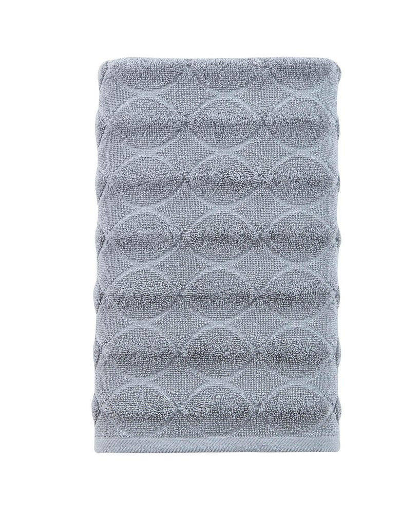 White Jacquard Turkish Cotton 27" X 54" Bath Towel HomeRoots