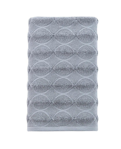 White Jacquard Turkish Cotton 27" X 54" Bath Towel HomeRoots