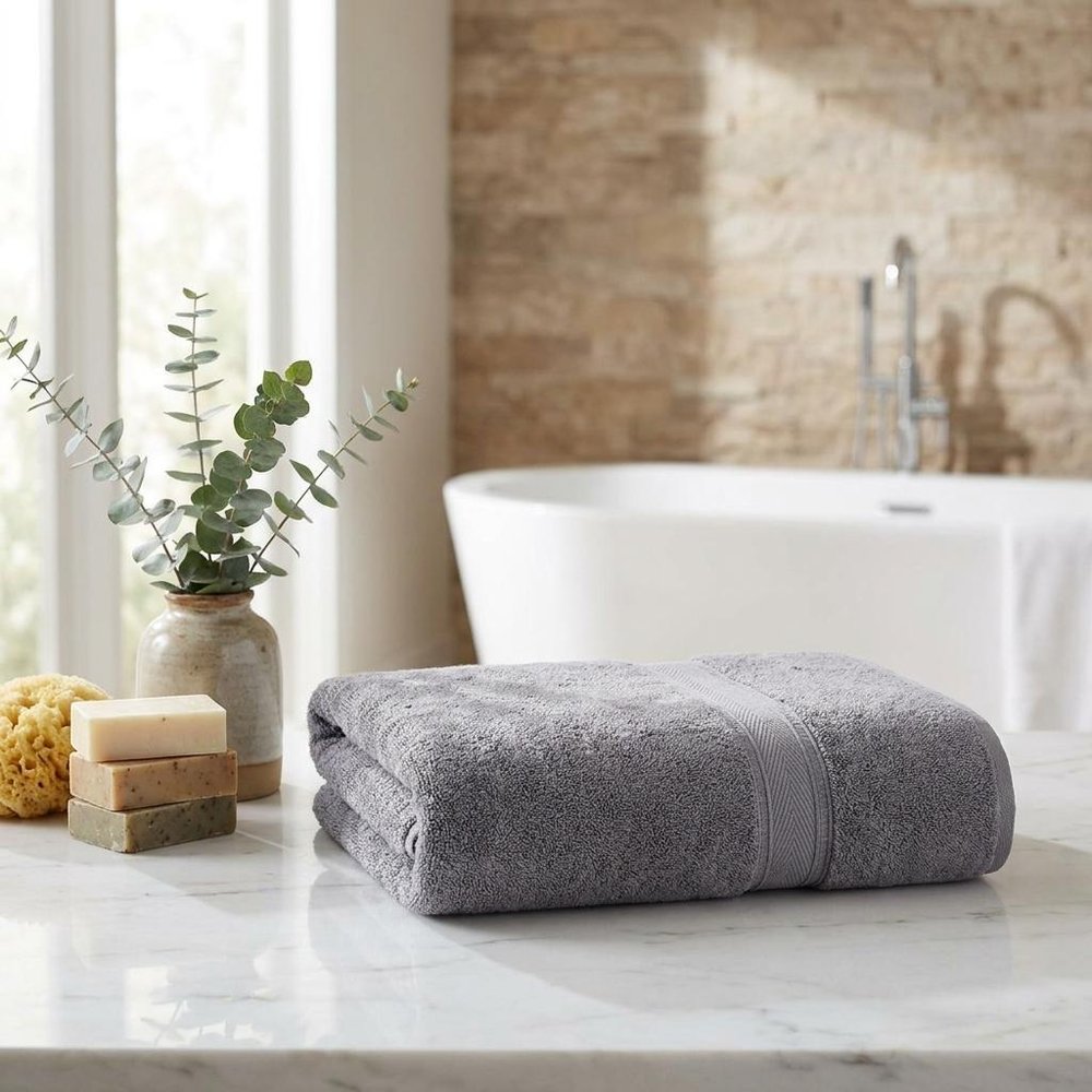 White Turkish Cotton 27" X 54" Bath Towel HomeRoots
