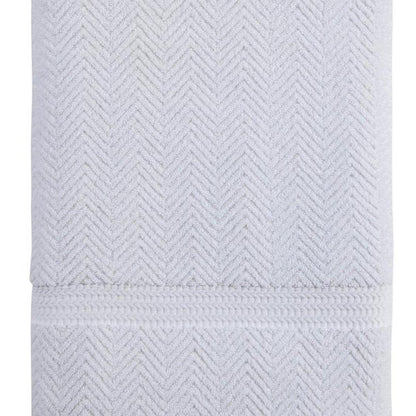 White Chevron Turkish Cotton 40" X 70" Bath Sheet