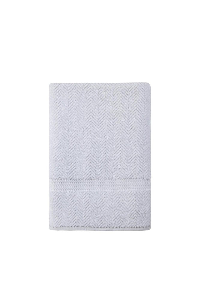 White Chevron Turkish Cotton 40" X 70" Bath Sheet — view 5