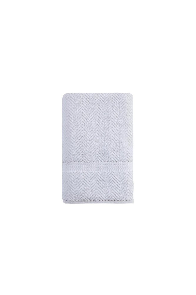 Dark Gray Chevron Turkish Cotton 27" X 54" Bath Towel — view 1