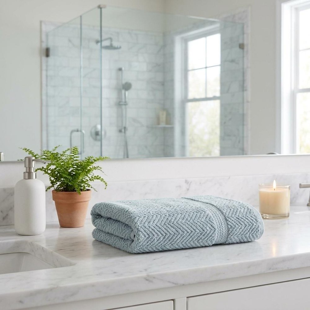 Dark Gray Chevron Turkish Cotton 27" X 54" Bath Towel — view 9