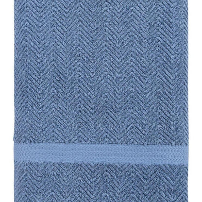 White Chevron Turkish Cotton 40" X 70" Bath Sheet