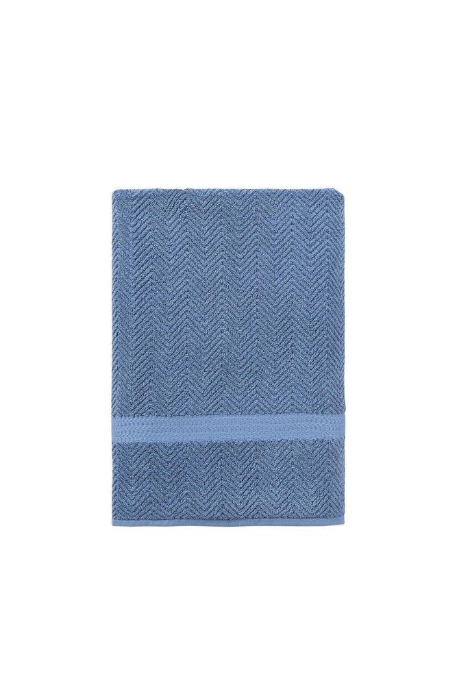 White Chevron Turkish Cotton 40" X 70" Bath Sheet — view 9