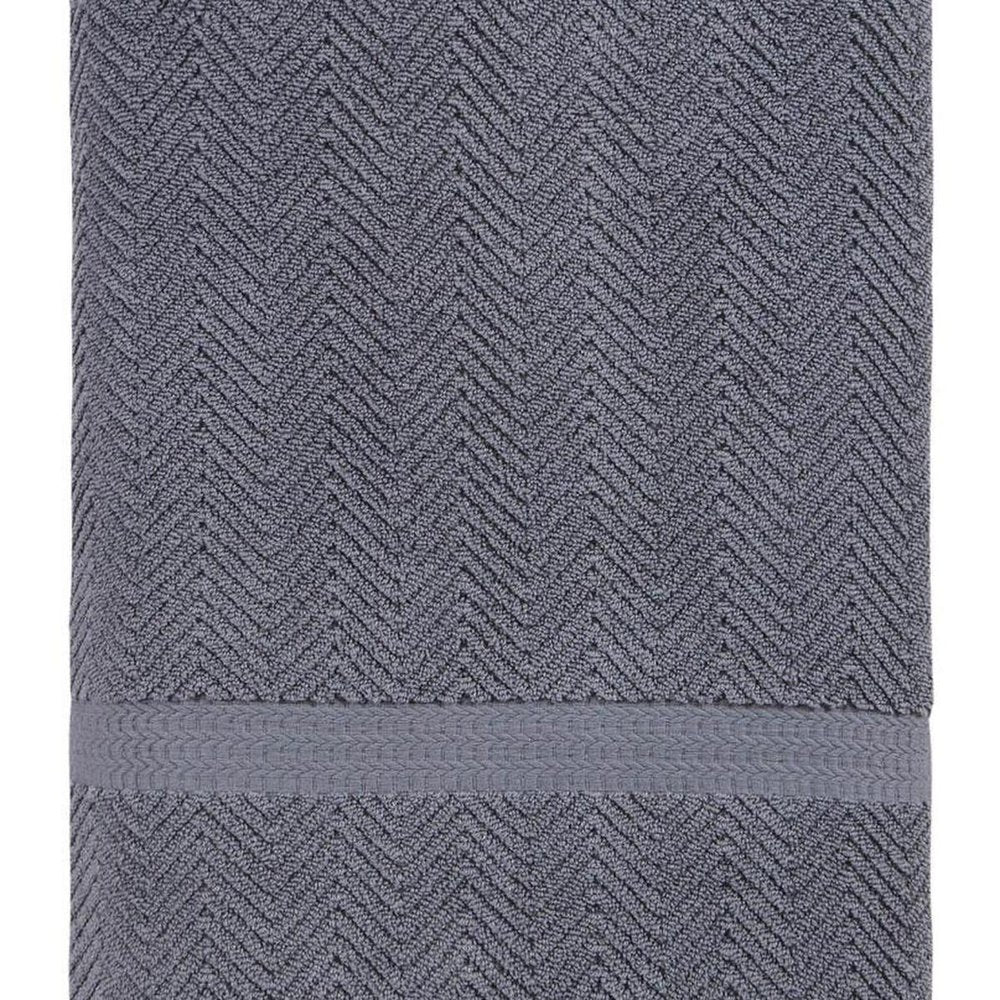 White Chevron Turkish Cotton 40" X 70" Bath Sheet — view 11