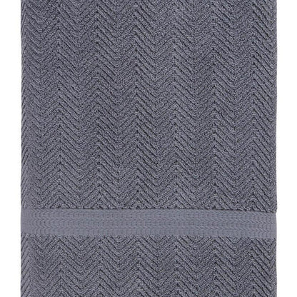 White Chevron Turkish Cotton 40" X 70" Bath Sheet HomeRoots