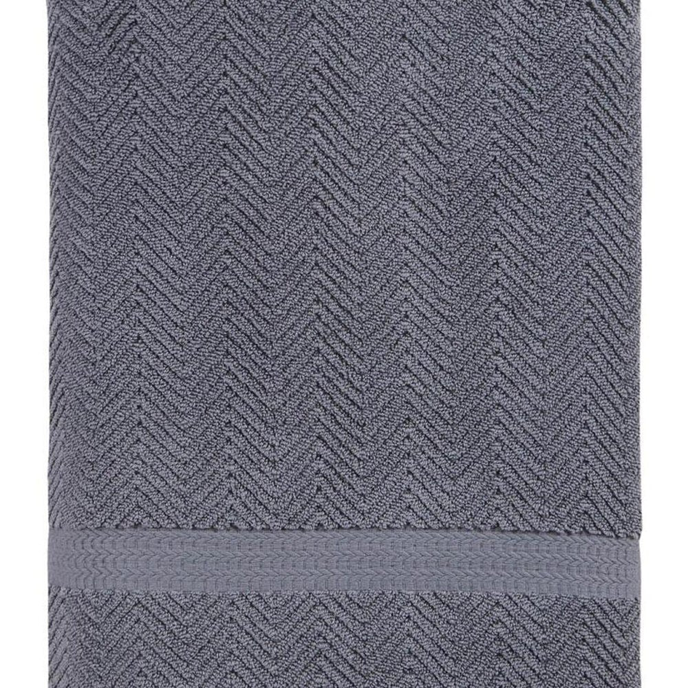 White Chevron Turkish Cotton 40" X 70" Bath Sheet HomeRoots