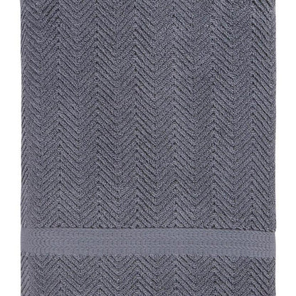 White Chevron Turkish Cotton 40" X 70" Bath Sheet