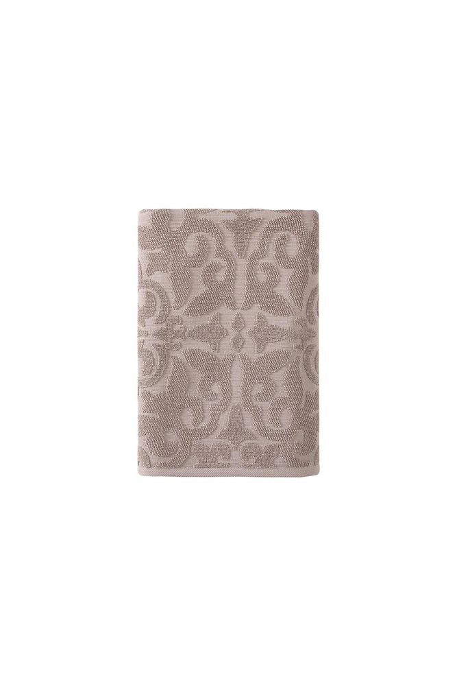 Light Brown Turkish Cotton 27" X 54" Damask Bath Towel HomeRoots