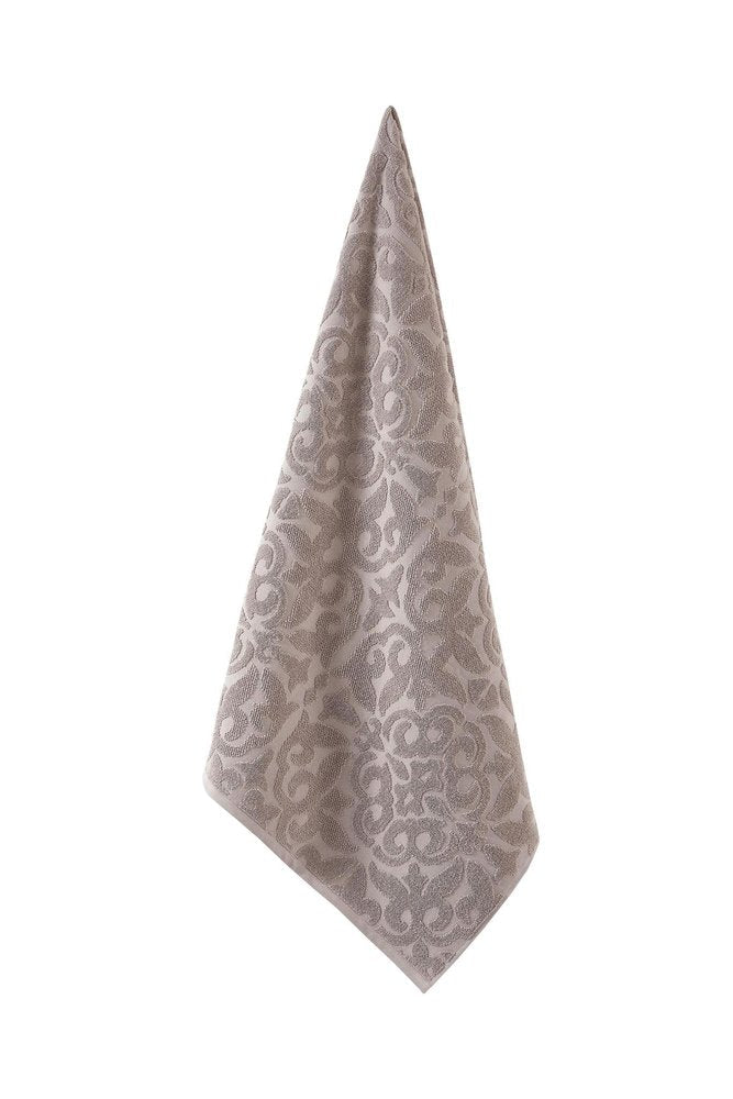 Light Brown Turkish Cotton 27" X 54" Damask Bath Towel HomeRoots