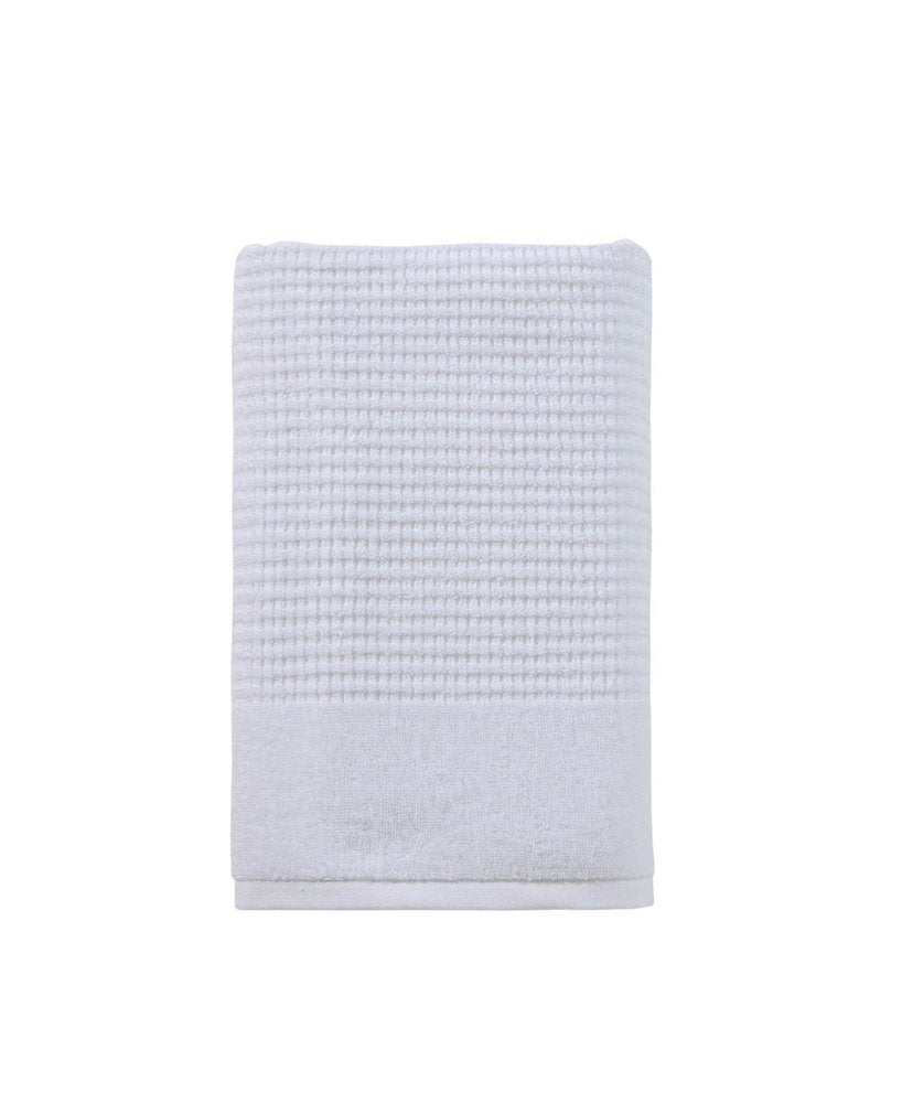 White Turkish Cotton 27" X 54" Checkered Bath Towel — view 1