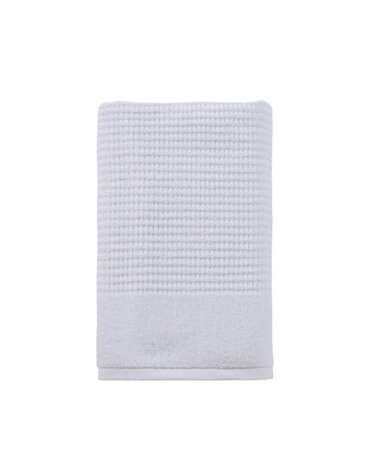 White Turkish Cotton 27" X 54" Checkered Bath Towel