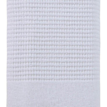 White Turkish Cotton 27" X 54" Checkered Bath Towel HomeRoots