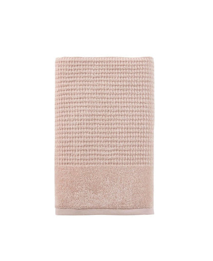 White Turkish Cotton 27" X 54" Checkered Bath Towel HomeRoots