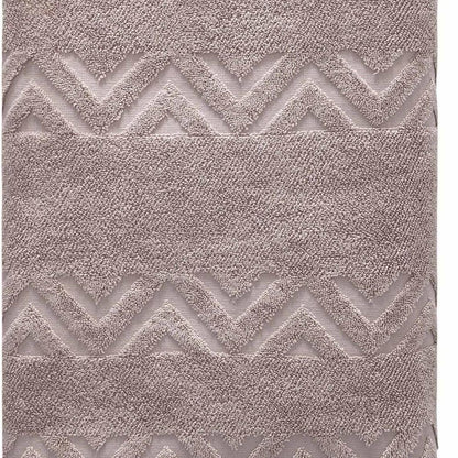 White Jacquard Turkish Cotton 27" X 54" Chevron Bath Towel HomeRoots