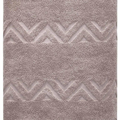 White Jacquard Turkish Cotton 27" X 54" Chevron Bath Towel HomeRoots