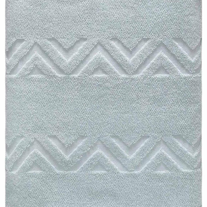 White Jacquard Turkish Cotton 27" X 54" Chevron Bath Towel HomeRoots