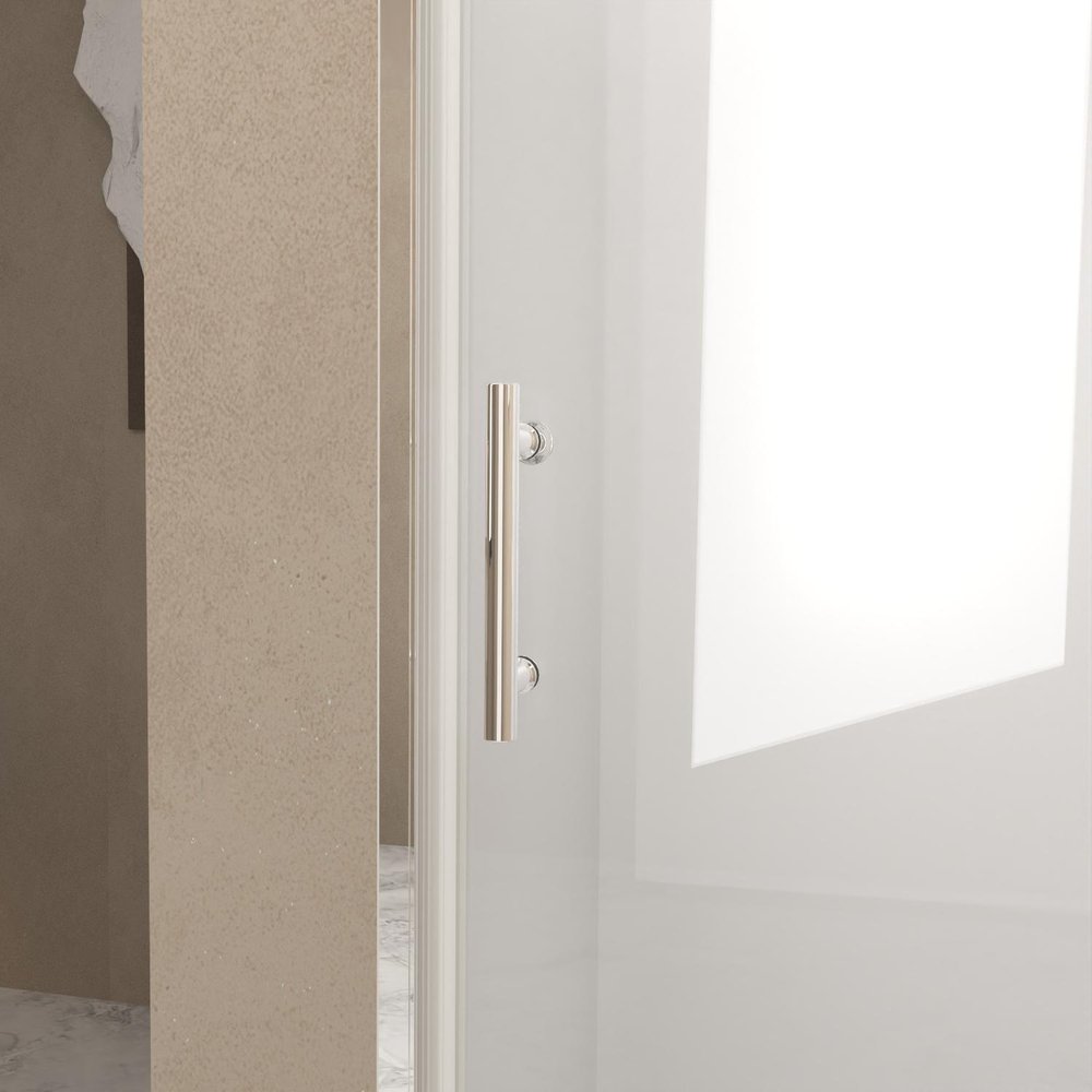 72" X 36" Aluminum and Tempered Glass Shower Door HomeRoots