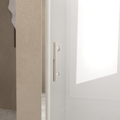 72" X 36" Aluminum and Tempered Glass Shower Door HomeRoots