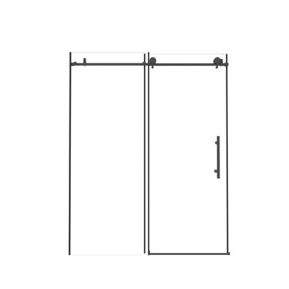 76" X 48" Aluminum and Tempered Glass Shower Door HomeRoots