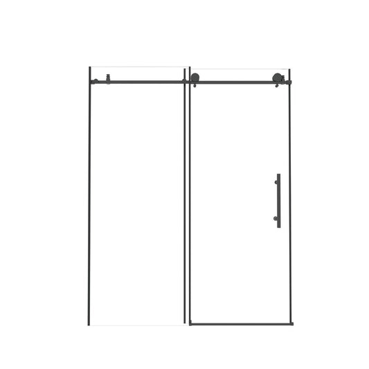 76" X 48" Aluminum and Tempered Glass Shower Door