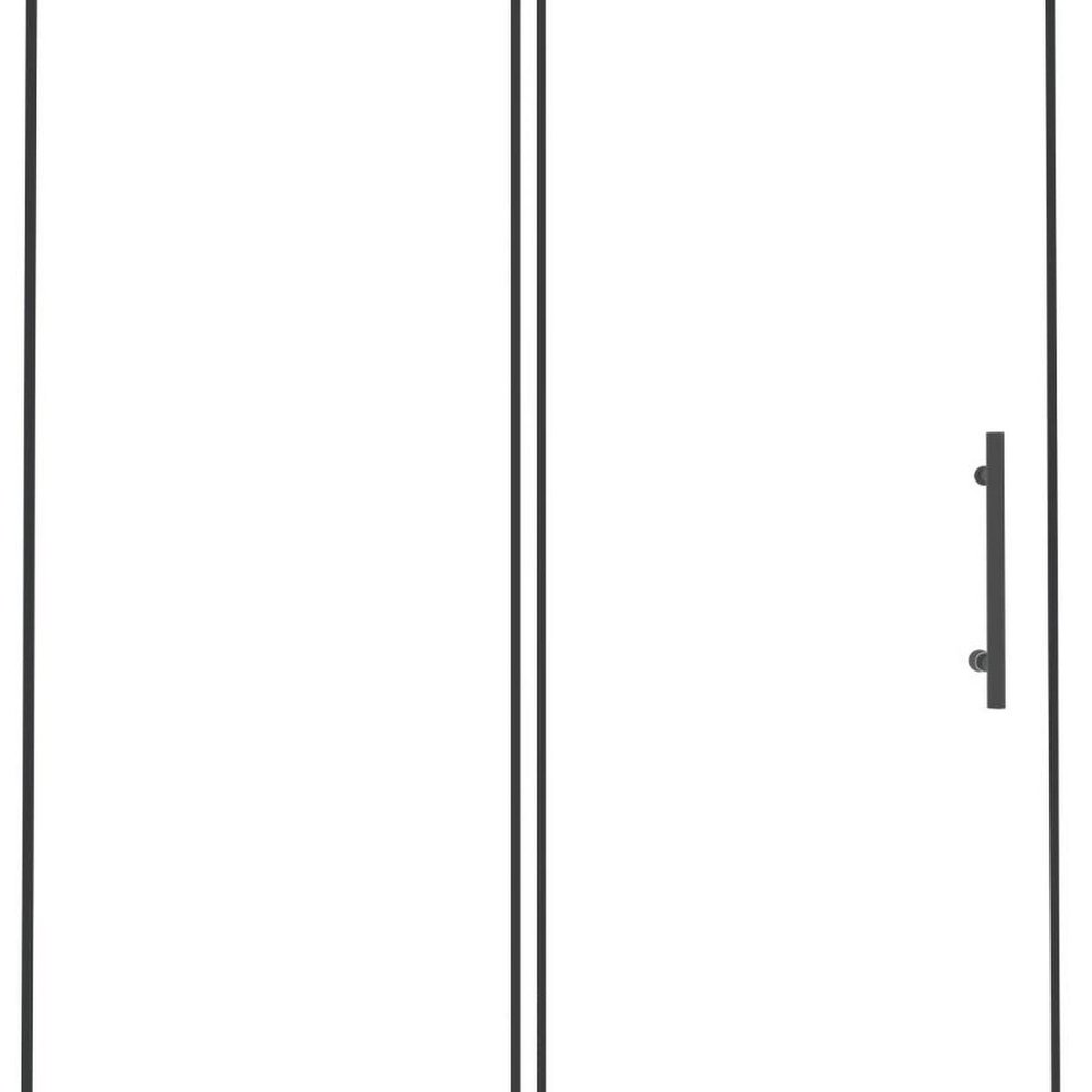 76" X 48" Aluminum and Tempered Glass Shower Door HomeRoots