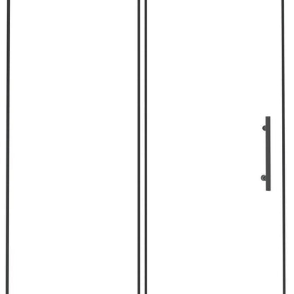 76" X 48" Aluminum and Tempered Glass Shower Door HomeRoots