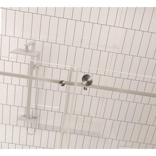 76" X 48" Tempered Glass Shower Door