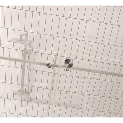 76" X 48" Tempered Glass Shower Door HomeRoots