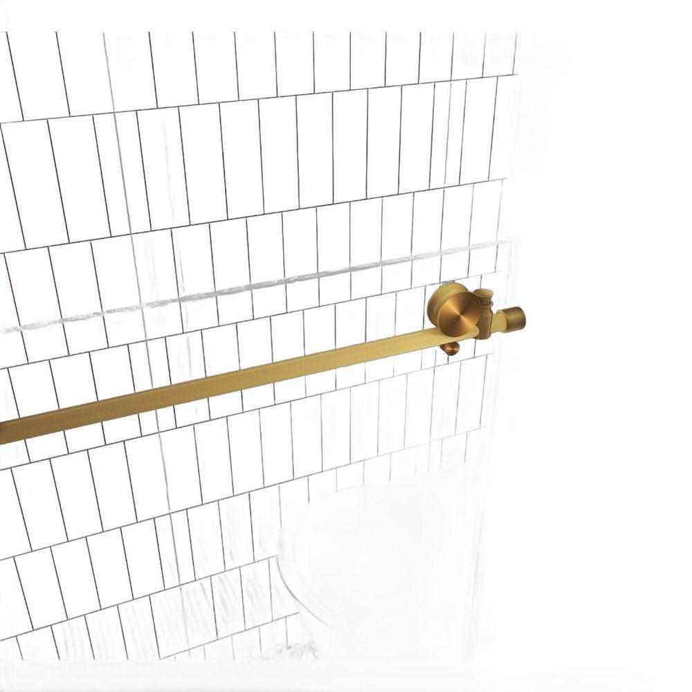 76" X 48" Aluminum And Tempered Glass Shower Door — view 3