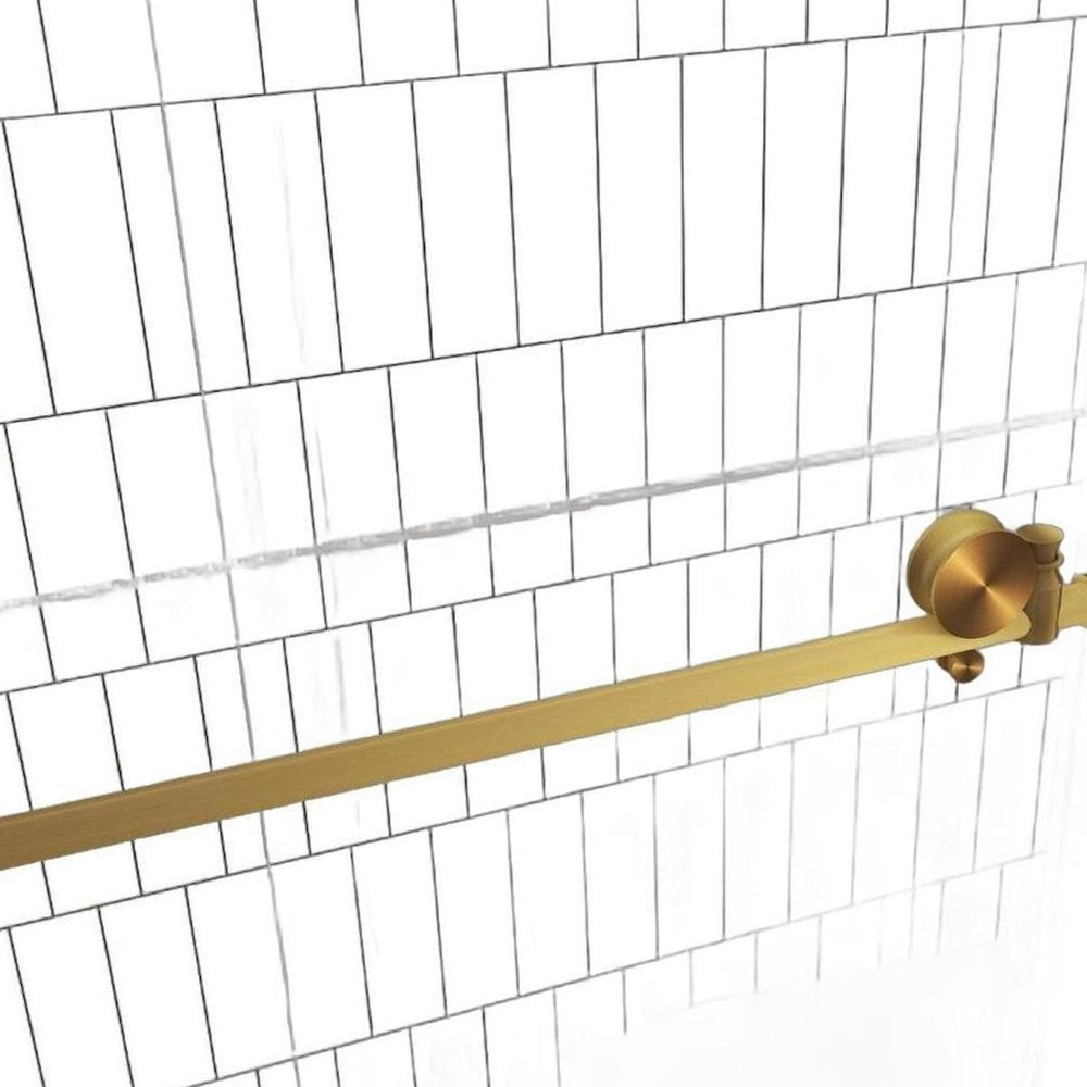 76" X 48" Aluminum And Tempered Glass Shower Door HomeRoots