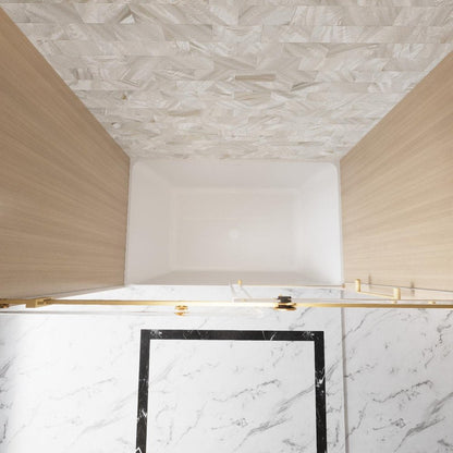 60" X 60" Tempered Glass Shower Door HomeRoots