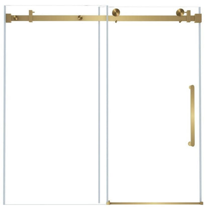 60" X 60" Tempered Glass Shower Door HomeRoots