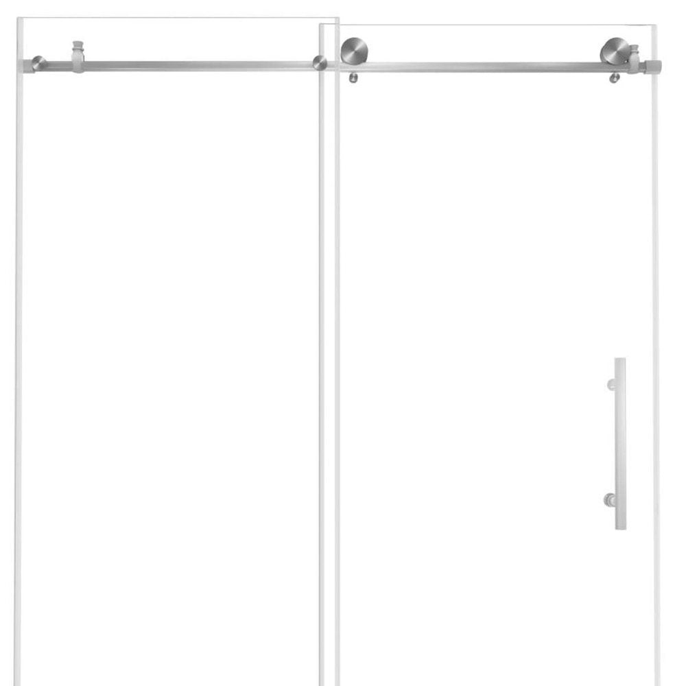 76" X 60" Tempered Glass Shower Door HomeRoots