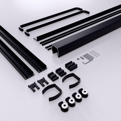 72" X 60" Aluminum and Tempered Glass Shower Door