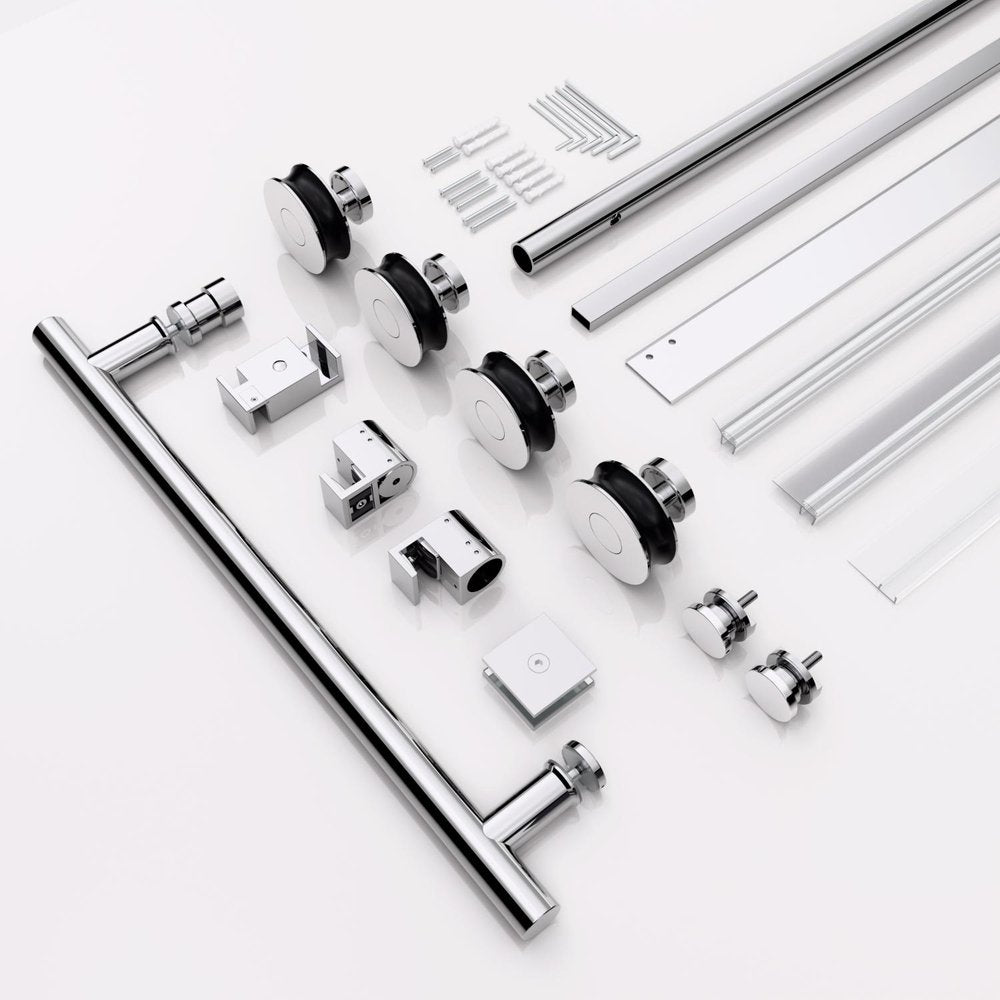 76" X 48" Tempered Glass Shower Door — view 1