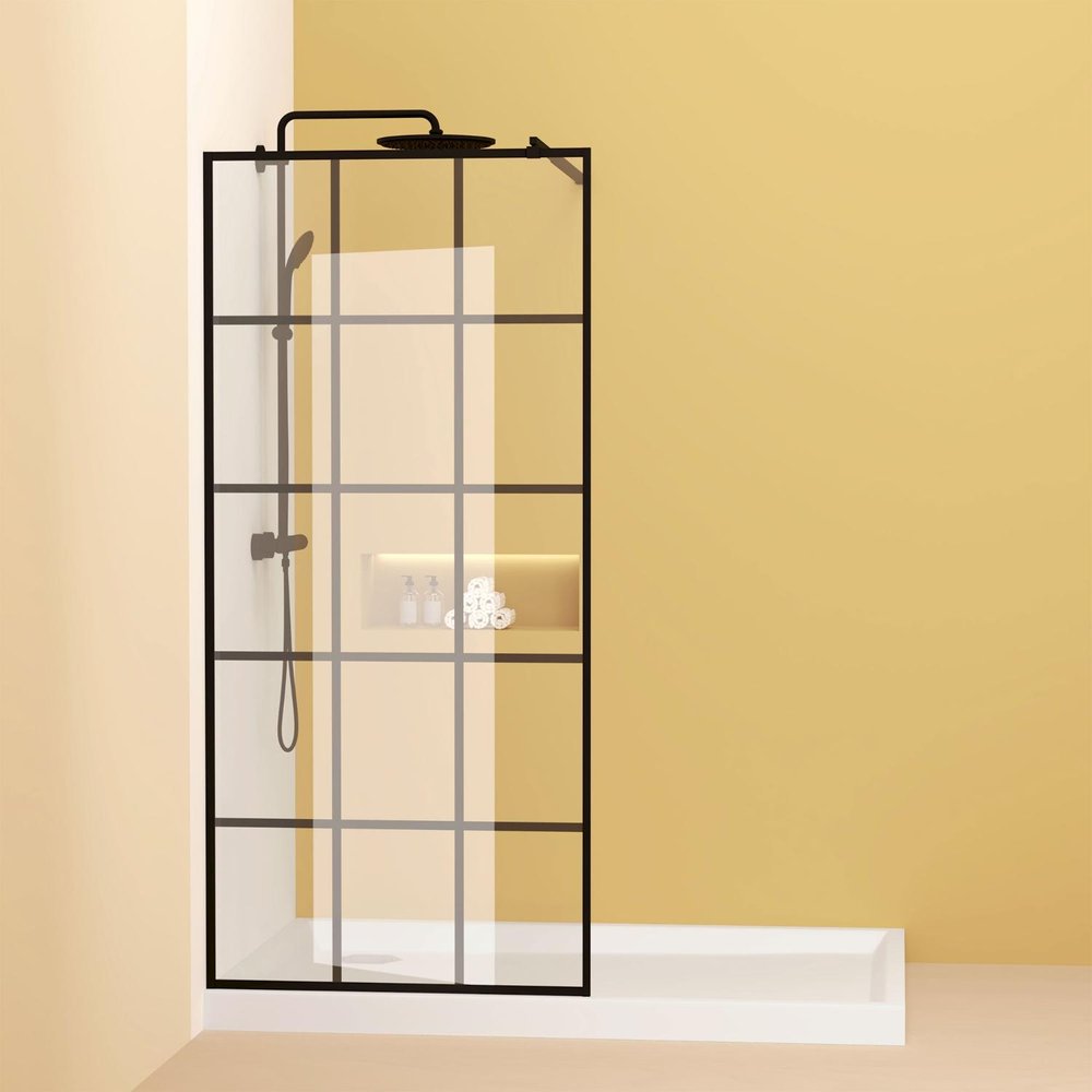 72" X 34" Aluminum And Tempered Glass Shower Door — view 2