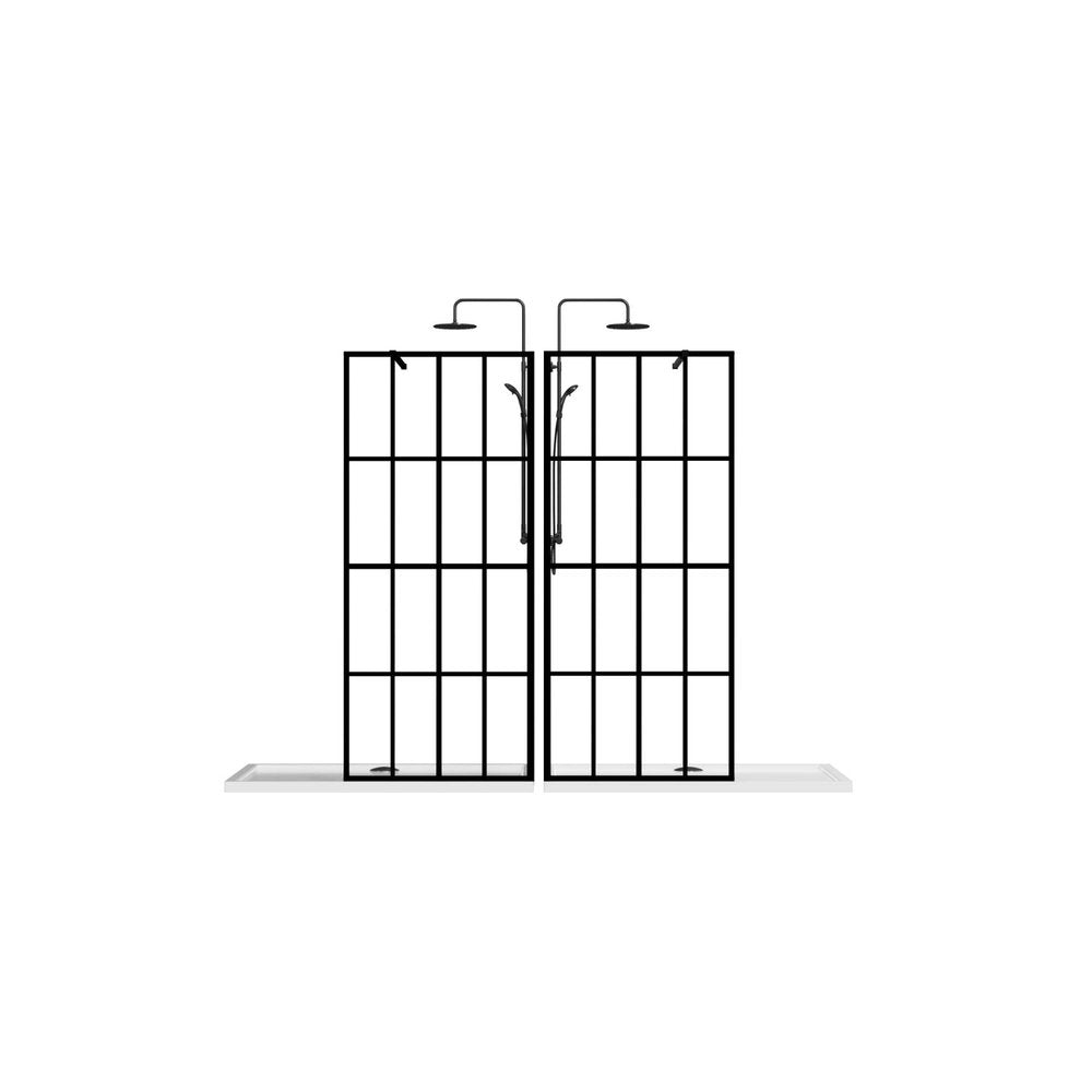 72" X 34" Aluminum and Tempered Glass Shower Door — view 2