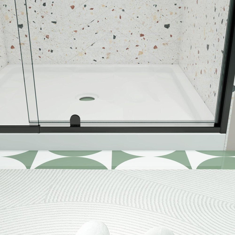 71" X 38" Aluminum And Tempered Glass Shower Door HomeRoots