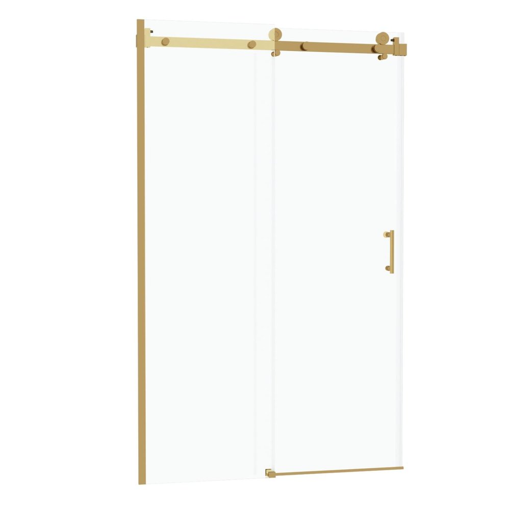 76" X 48" Aluminum And Tempered Glass Shower Door HomeRoots