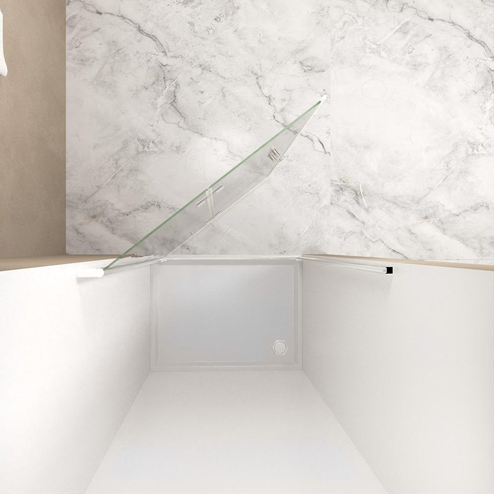 72" X 36" Aluminum And Tempered Glass Shower Door HomeRoots