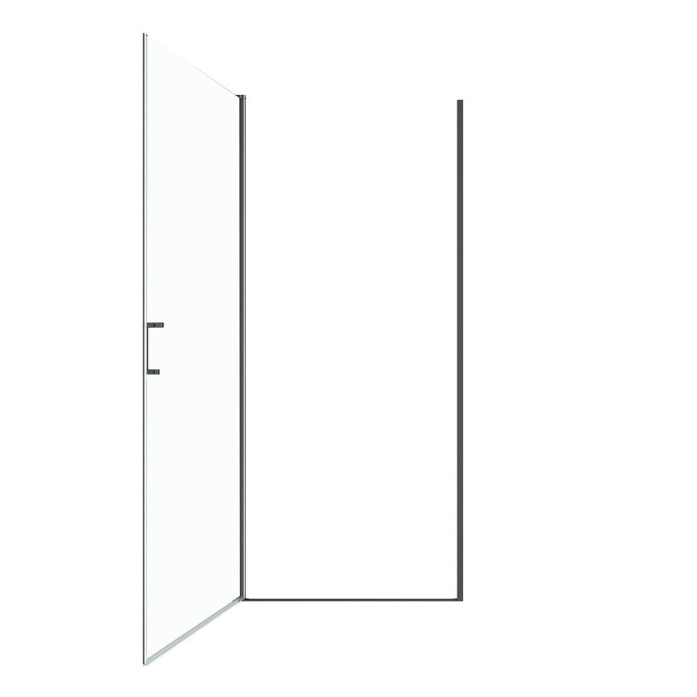 72" X 24" Aluminum And Tempered Glass Shower Door — view 2