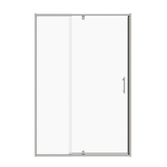 71" X 56" Metal And Tempered Glass Shower Door