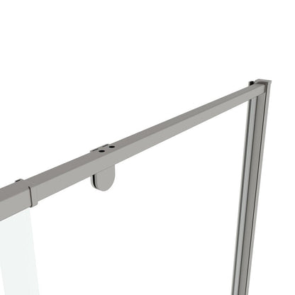 71" X 56" Metal And Tempered Glass Shower Door HomeRoots