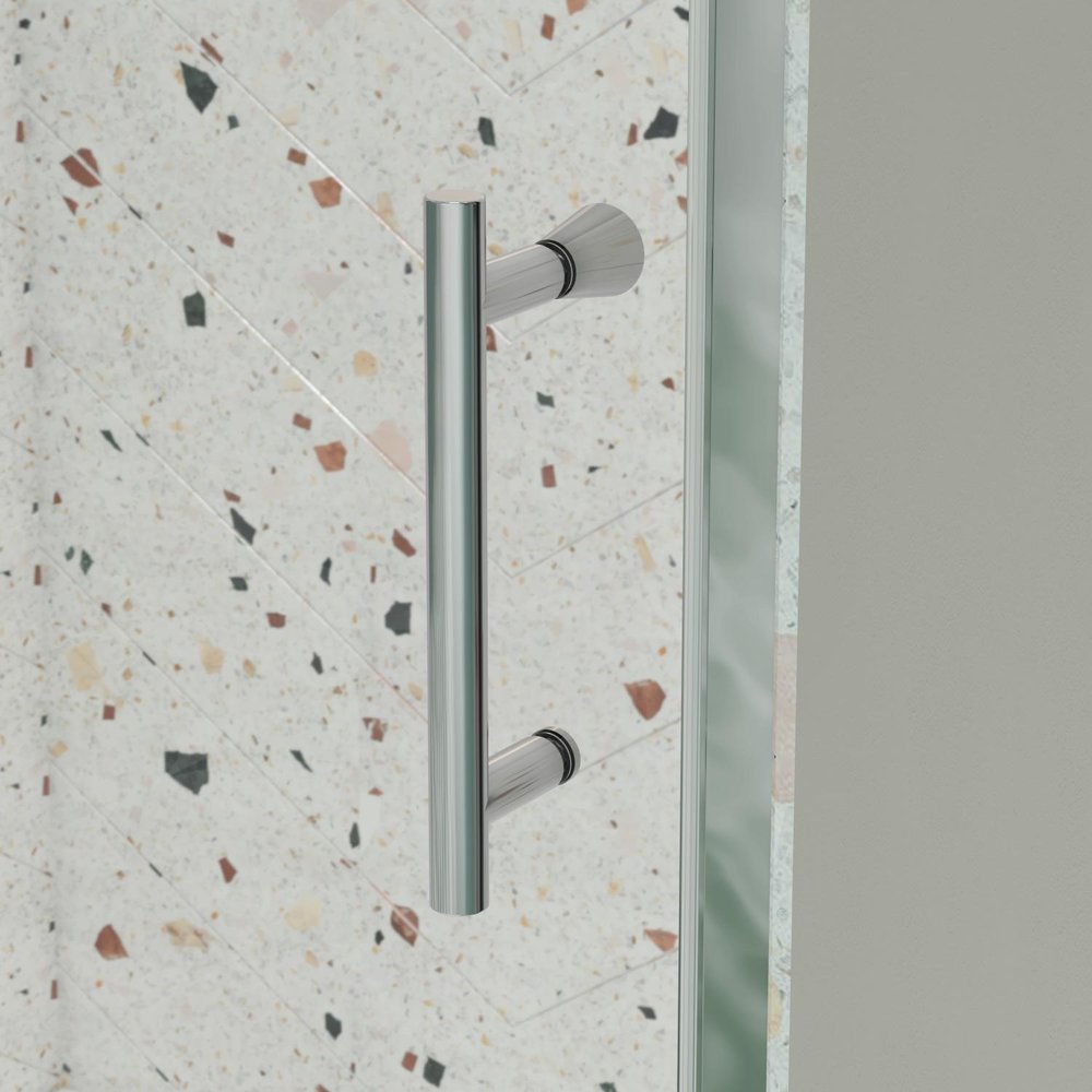 71" X 56" Metal And Tempered Glass Shower Door HomeRoots