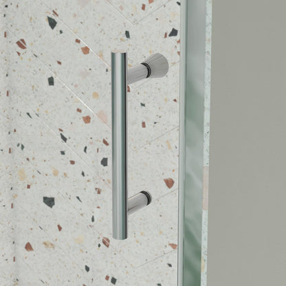 71" X 56" Metal And Tempered Glass Shower Door HomeRoots