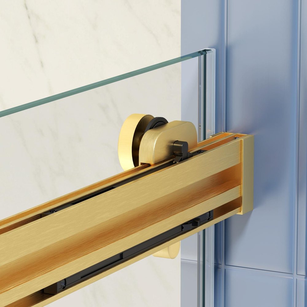 74" X 48" Tempered Glass Shower Door HomeRoots