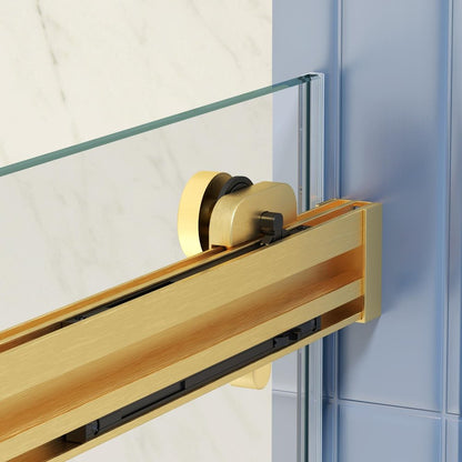 74" X 48" Tempered Glass Shower Door HomeRoots